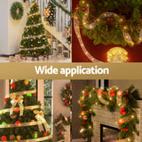 Magical 20M Warm White LED Fairy Lights - 200 Twinkling Christmas Decorations - Top-Down View