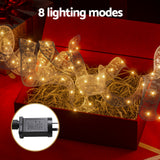 Magical 20M Warm White LED Fairy Lights - 200 Twinkling Christmas Decorations - 45-Degree Angle