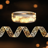 Magical 20M Warm White LED Fairy Lights - 200 Twinkling Christmas Decorations - Rear View