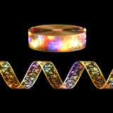 Jingle Jollys 20M Christmas Lights Fairy Ribbon Light 200 LED Xmas Decor Golden - Side View