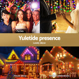 Jingle Jollys 15M Christmas Lights Permanent String Eaves Light 36 LED Decoration - 45-Degree Angle