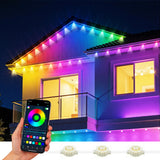 Jingle Jollys 15M Christmas Lights Permanent String Eaves Light 36 LED Decoration - Close-Up Angle