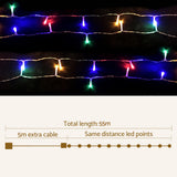 100M Christmas Lights String Fairy Light 500 LED Colourful Jingle Jollys - Side View