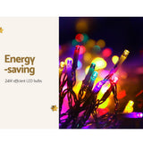 100M Christmas Lights String Fairy Light 500 LED Colourful Jingle Jollys - Top-Down View