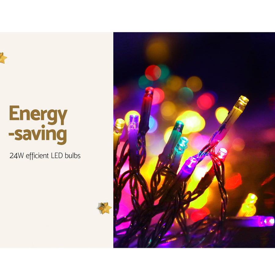 100M Christmas Lights String Fairy Light 500 LED Colourful Jingle Jollys, image 4