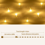 100M Christmas Lights String Fairy Light 500 LED Warm White Jingle Jollys - Front View