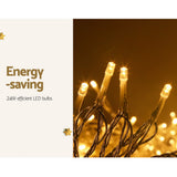 100M Christmas Lights String Fairy Light 500 LED Warm White Jingle Jollys - Side View