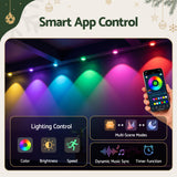 Jingle Jollys 30M Christmas Permanent Outdoor Lights Smart Eaves String App Control Decoration 72LED - Front View