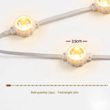 Jingle Jollys 30M Christmas Permanent Outdoor Lights Smart Eaves String App Control Decoration 72LED - Low Angle