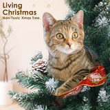 5Ft 150cm Snowy Xmas Tree Pine Cone Decor - 45-Degree Angle