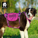 Whinhyepet Military Harness - Purple, XL - Side View