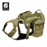 Whinhyepet Military Harness - Army Green, M - 45-Degree Angle