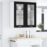 Hanging Cabinet Black Oak 80 x 31 x 80 cm Engineered Wood - Top-Down View