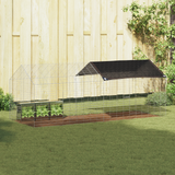 Rabbit Cage Silver 200 x 78 x 78 cm Galvanised Steel - Top-Down View