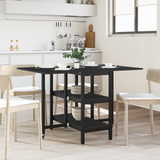 Dinning Table 122 x 80 x 76.5 cm Engineered Wood Black Oak - Side View