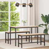 Dining Table Natural 110 x 55 x 75 cm Solid Pine Wood - Side View