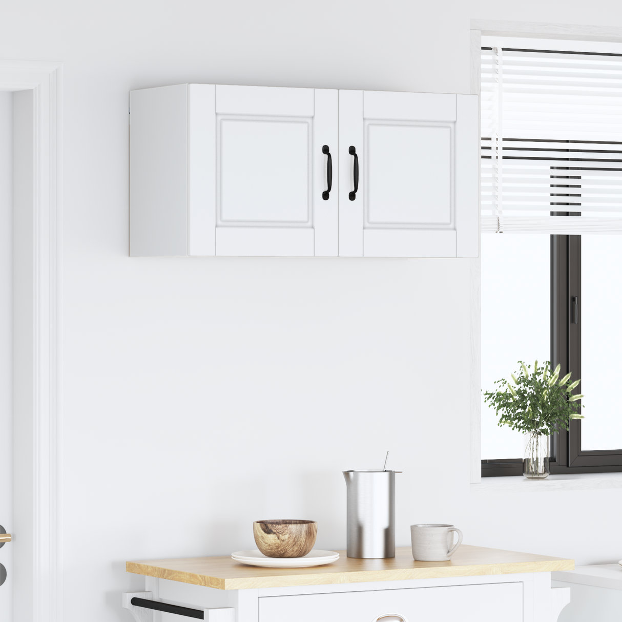 Wall Cabinet PORTO White 80 x 31 x 40 cm Engineered Wood
