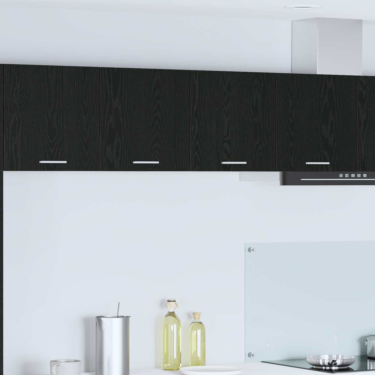 Hanging Cabinet Black Oak 80 x 31 x 40 cm Engineered Wood
