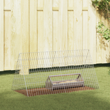 Chicken Cage Silver 110 x 55 x 55 cm Galvanised Steel - Side View