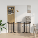 Dog Gate 4 pcs Black 60 x 80 cm Galvanised Steel - Side View