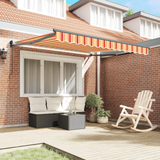 Retractable Awning Yellow and Orange 300 x 250 cm - Side View