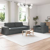 Sofa Set 2 pcs Dark Grey 222 x 80 x 82 cm Fabric - Front View
