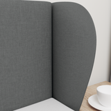 Headboard Ear Dim Grey 40 x 23 x 6 cm Fabric