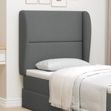 Headboard Ear Dim Grey 80 x 23 x 6 cm Fabric - Side View