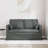 Sofa Dark Grey 139 x 78 x 80 cm Fabric