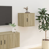 Wall Mounted TV Cabinets 2 pcs Sonoma Oak 40x34.5x40 cm - Side View