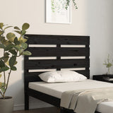 Headboard Black 75 cm Solid Wood Pine - Front View