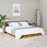 Bed Headboard Smoked Oak 200 cm Engineered Wood - Side View