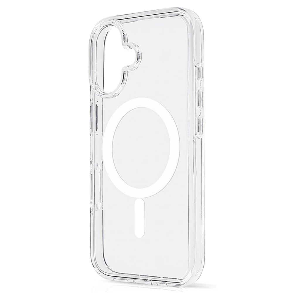 Strong Magnetic Magsafe Case For iPhone 16e 16 15 14 13 12 11 Pro Max Plus Mini Hybrid Hard Cover Silicon Clear Shell Shockproof