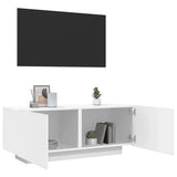 TV Cabinet White 100x35x40 cm Engineered Wood - Side View