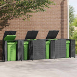 Wheelie Bin Storage for 6 Bins Anthracite 414x79x117 cm Steel - Side View