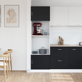 Hanging Cabinet Black Oak 60 x 57 x 207 cm Engineered Wood - Top-Down View