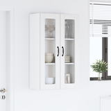 Wall Glass Cabinet LUCCA White 60 x 31 x 100 cm Engineered Wood