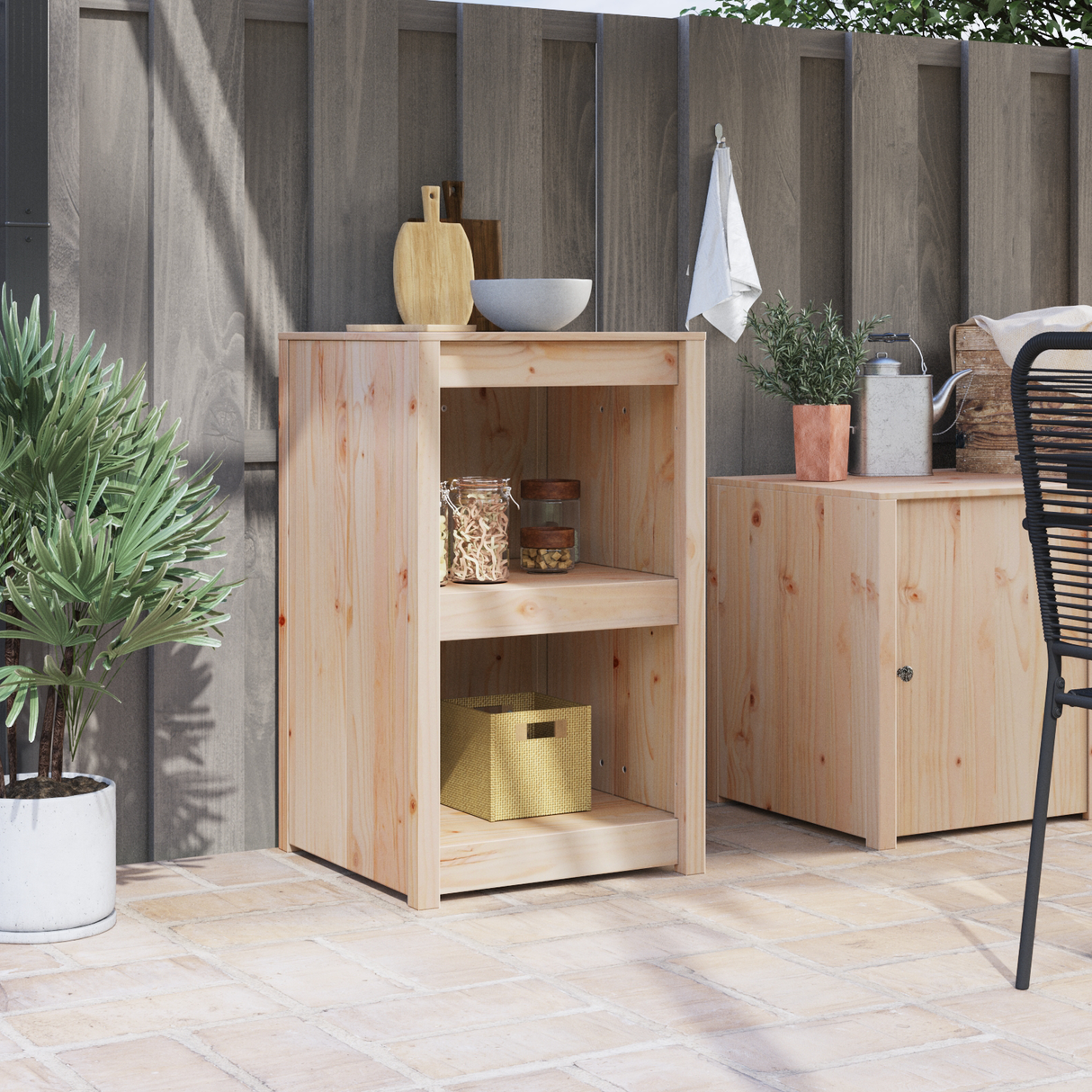 Kitchen Cabinet with Shelf MEPPEL Brown Oak 55 x 55 x 92 cm