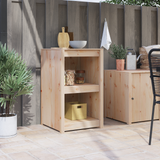 Kitchen Cabinet with Shelf MEPPEL Brown Oak 55 x 55 x 92 cm - Side View