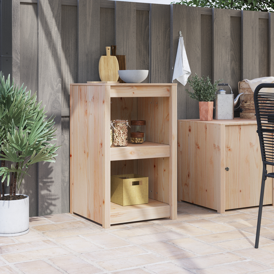 Kitchen Cabinet with Shelf MEPPEL Brown Oak 55 x 55 x 92 cm