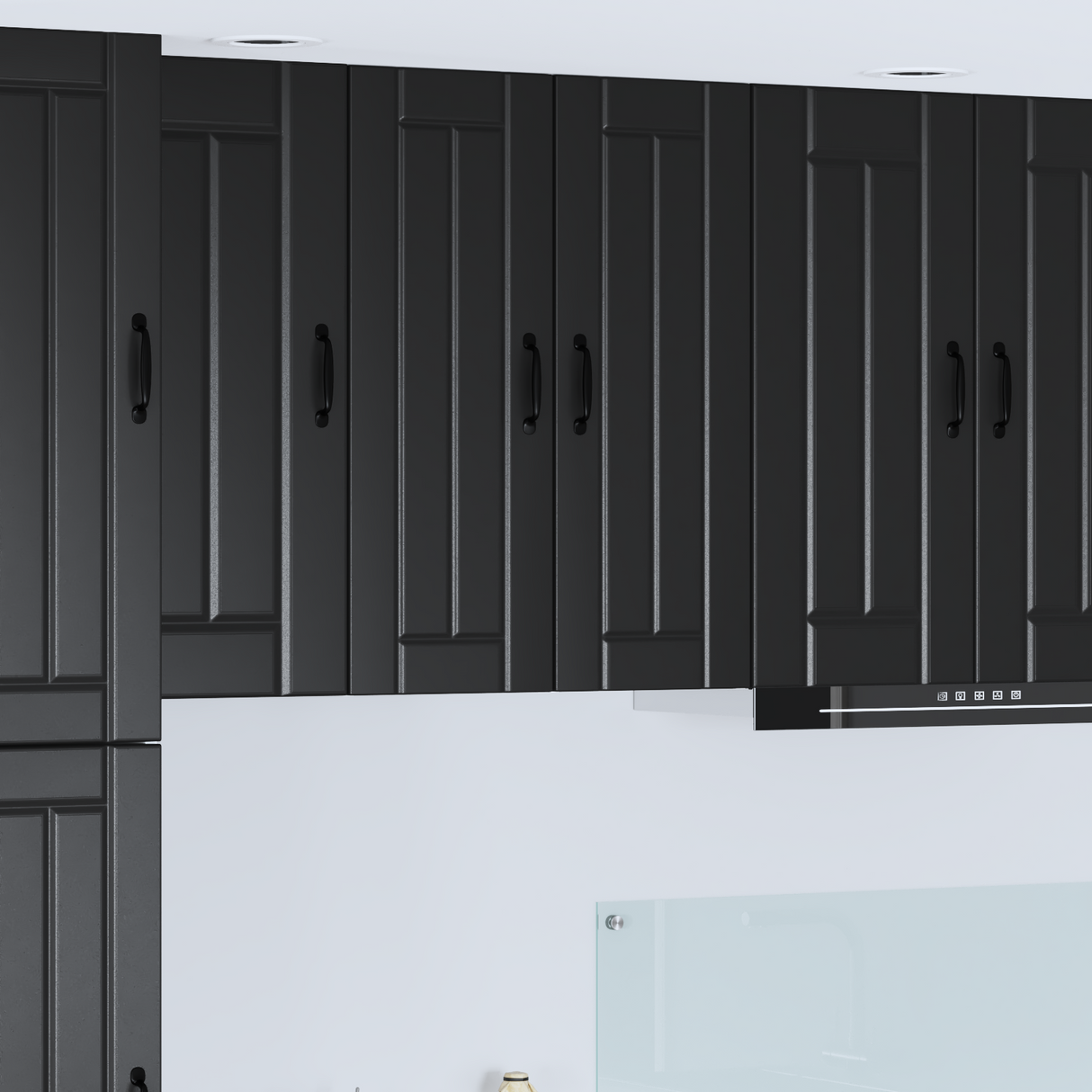 Wall Cabinet LUCCA Black 30 x 31 x 80 cm Engineered Wood