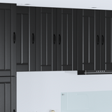 Wall Cabinet LUCCA Black 30 x 31 x 80 cm Engineered Wood - Side View