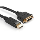 UGREEN DisplayPort male to DVI female converter (20405) - Top-Down View