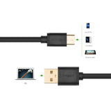 UGREEN USB 2.0 Type A Male to USB 3.1 Type-C Male Charge & Sync Cable - White 1M (30165) - Front View