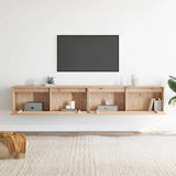 Wall Cabinets 2pcs 100x30x35 cm Solid Wood Pine - Side View