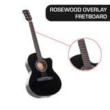 Karrera Acoustic Cutaway 40in Guitar - Black