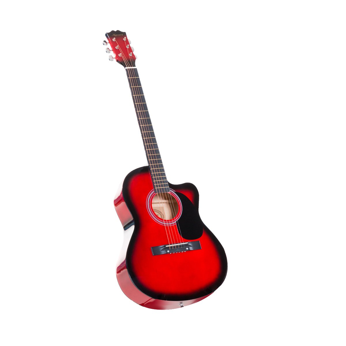 Karrera Acoustic Cutaway 40in Guitar - Red