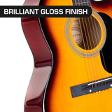 Karrera Acoustic Cutaway 40in Guitar String Music Instrument - Sunburst