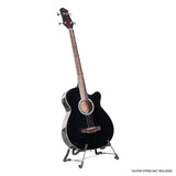 Karrera 4 String Acoustic Bass Guitar Electric Pickup 4 Band Equaliser Black