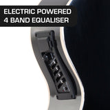 Karrera 4 String Acoustic Bass Guitar Electric Pickup 4 Band Equaliser Black - 45-Degree Angle